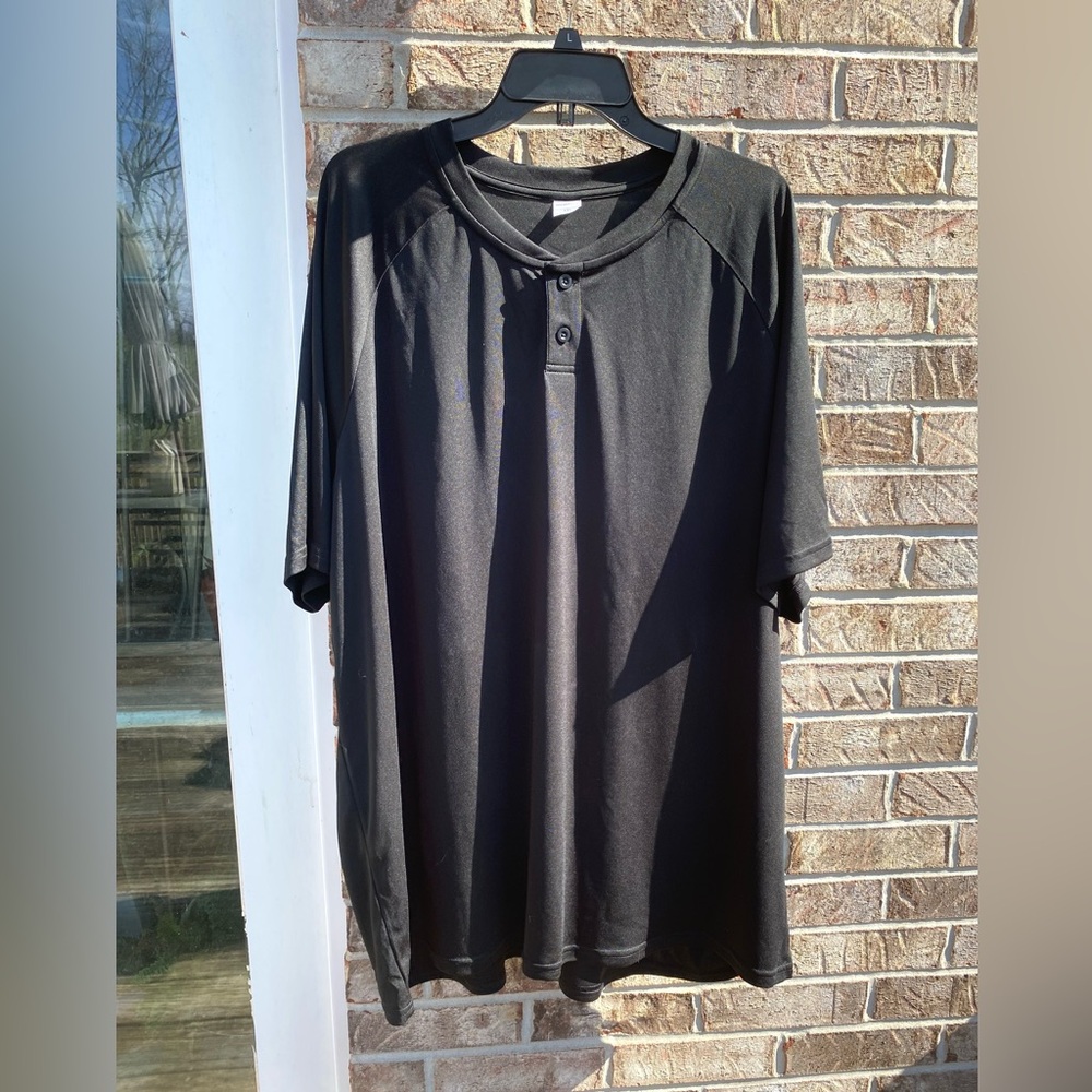 New Sport-Tek Black Short-Sleeve Henley Performance Tee
Men’s 3XL